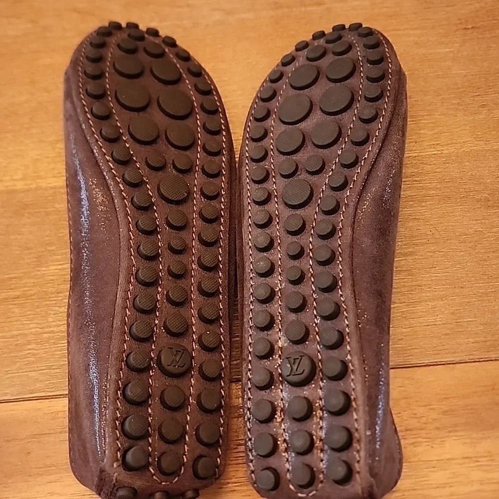 Authentic Louis Vuitton Brown Oxford Ballerina Flats Size 36